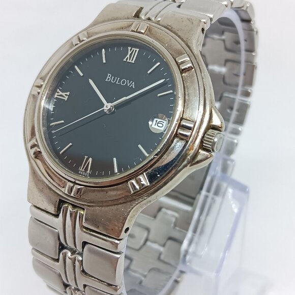 Bulova 96B05 Women’s 34mm Slim Profile Silver Tone Quartz Watch - NEW BATTERY - Picture 1 of 11